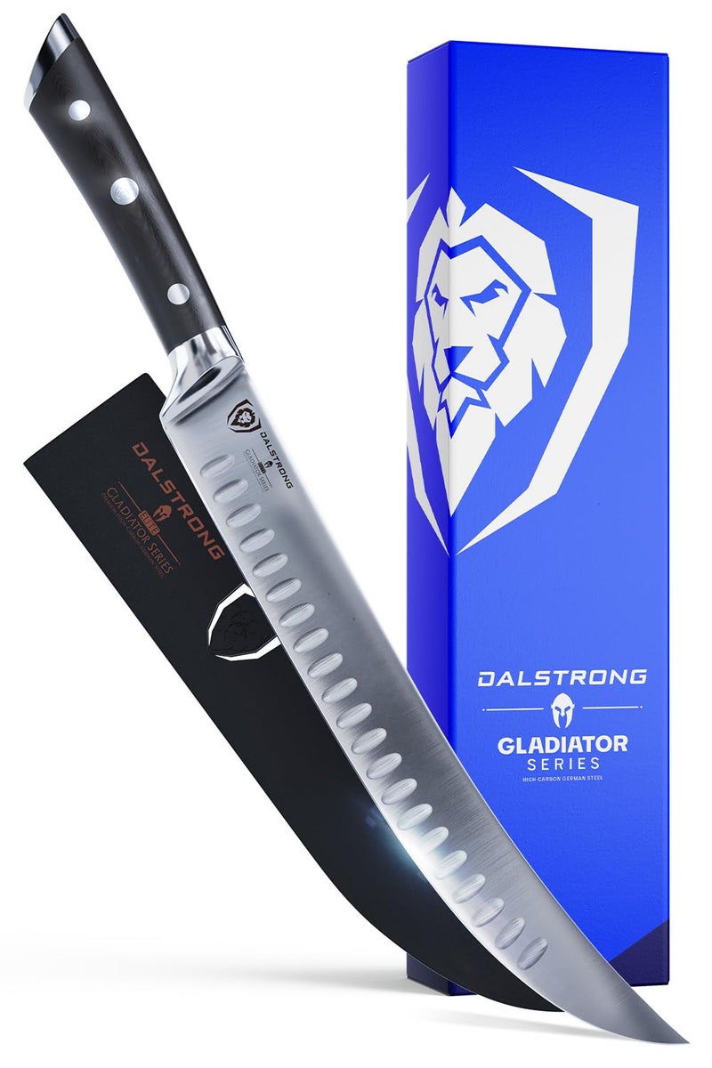 Dalstrong Butcher Knife - 10 inch - Gladiator Series Elite - Cimitar Breaking Knife, Forged High-Carbon German Steel - Razor Sharp Meat Kitchen Knife Gift w/Sheath- Slicing Knife - NSF Certified - Image 1